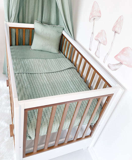 Two Tone Cot 3 Drawer Dresser Essential Nursery Bundle