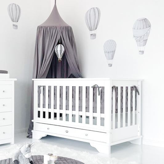 Cloud 9 Contemporary Cot in decorated nursery