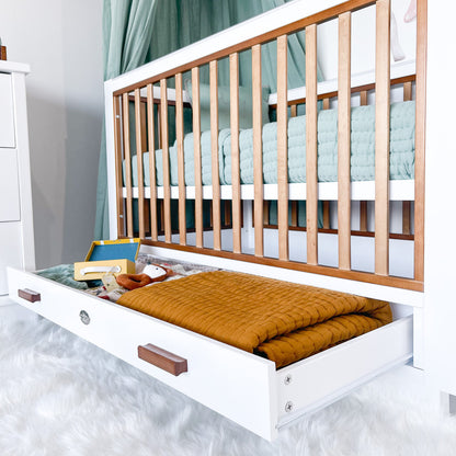 Two Tone Cot 3 Drawer Dresser Essential Nursery Bundle
