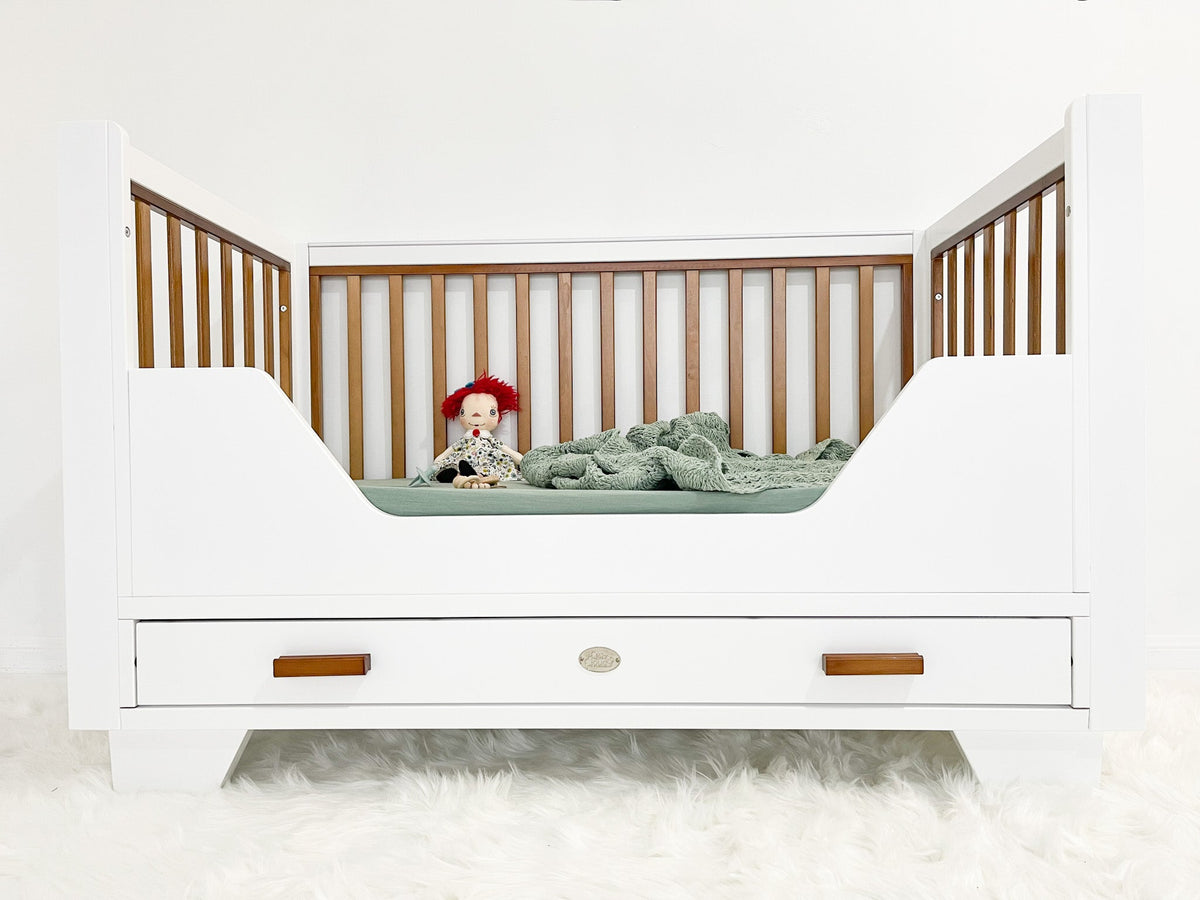 Two Tone Cot 3 Drawer Dresser Essential Nursery Bundle