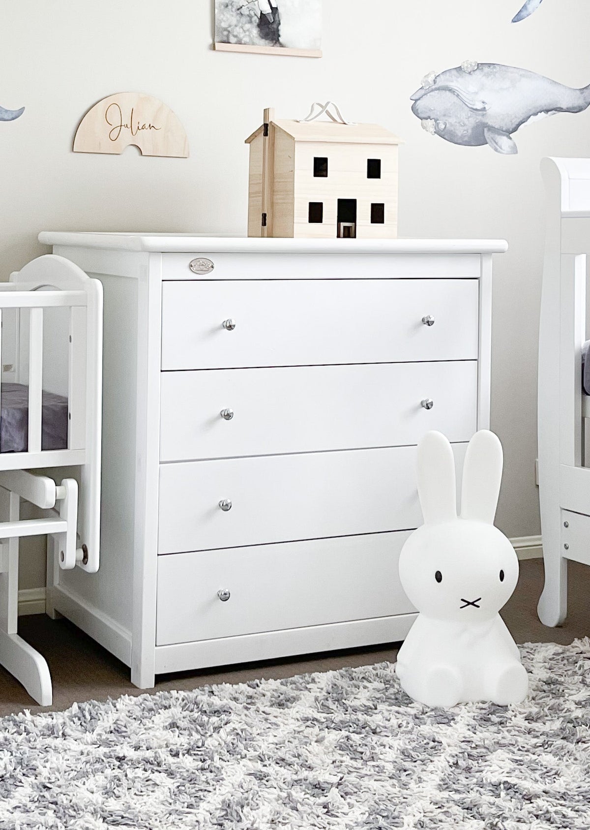 5-in-1 Sleigh Cot Complete Nursery Bundle