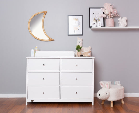6 Drawer Chest White