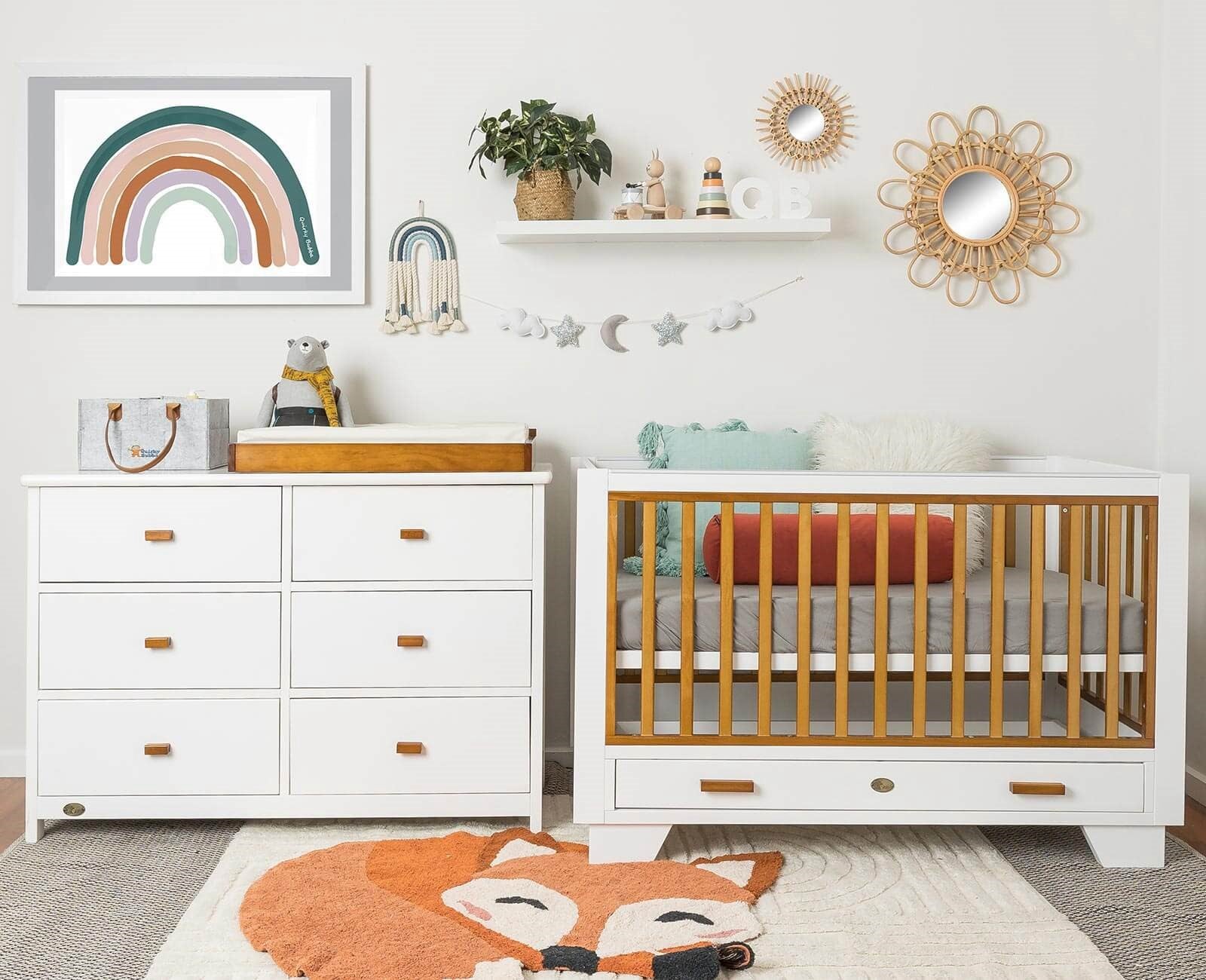 Two Tone Cot White
