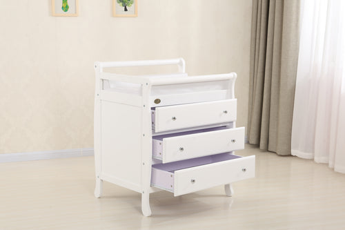 3 Drawer Change Table with Mattress