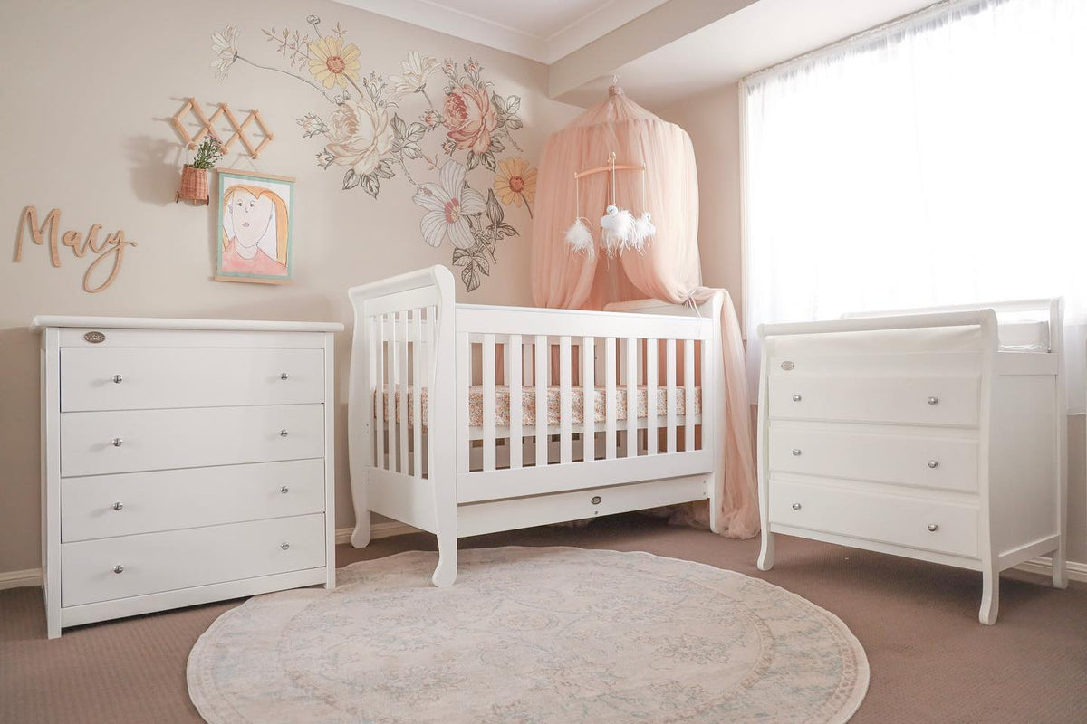 5-in-1 Sleigh Cot Complete Nursery Bundle