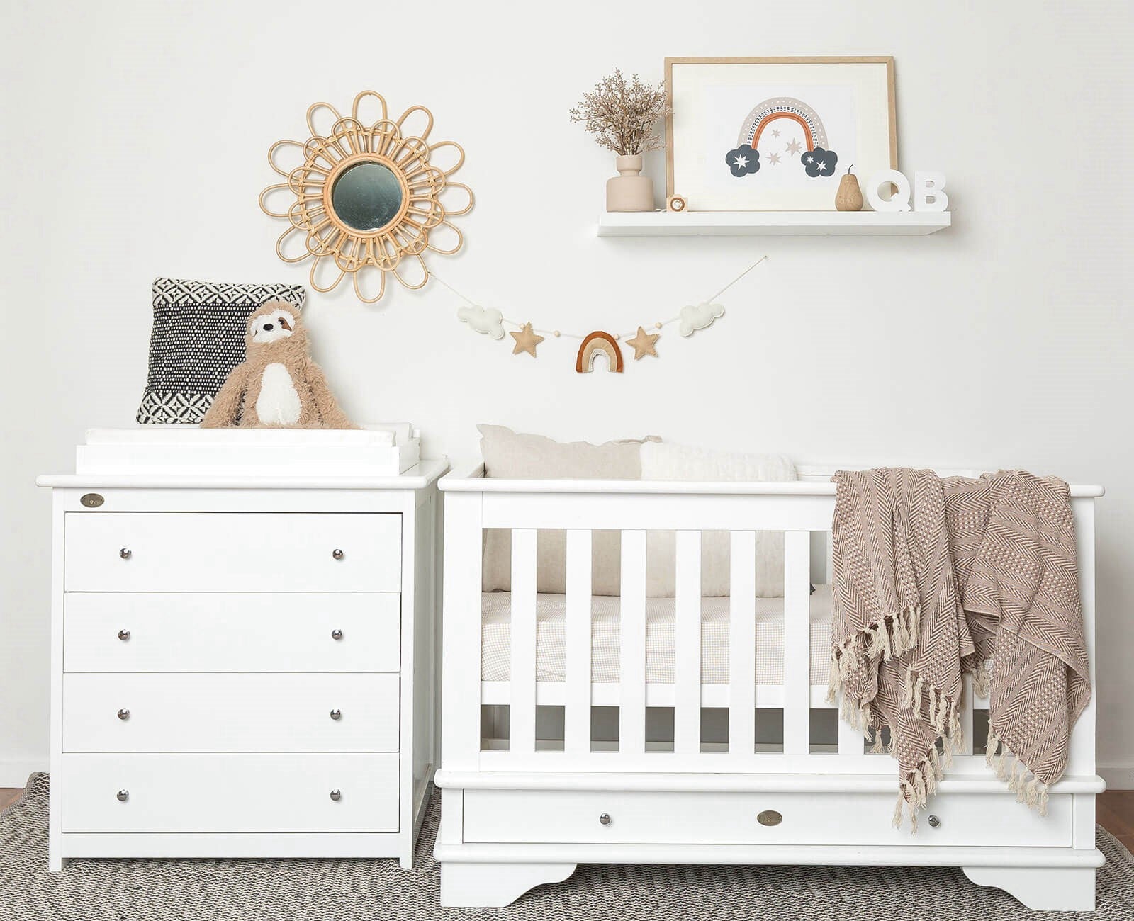 Contemporary Cot White