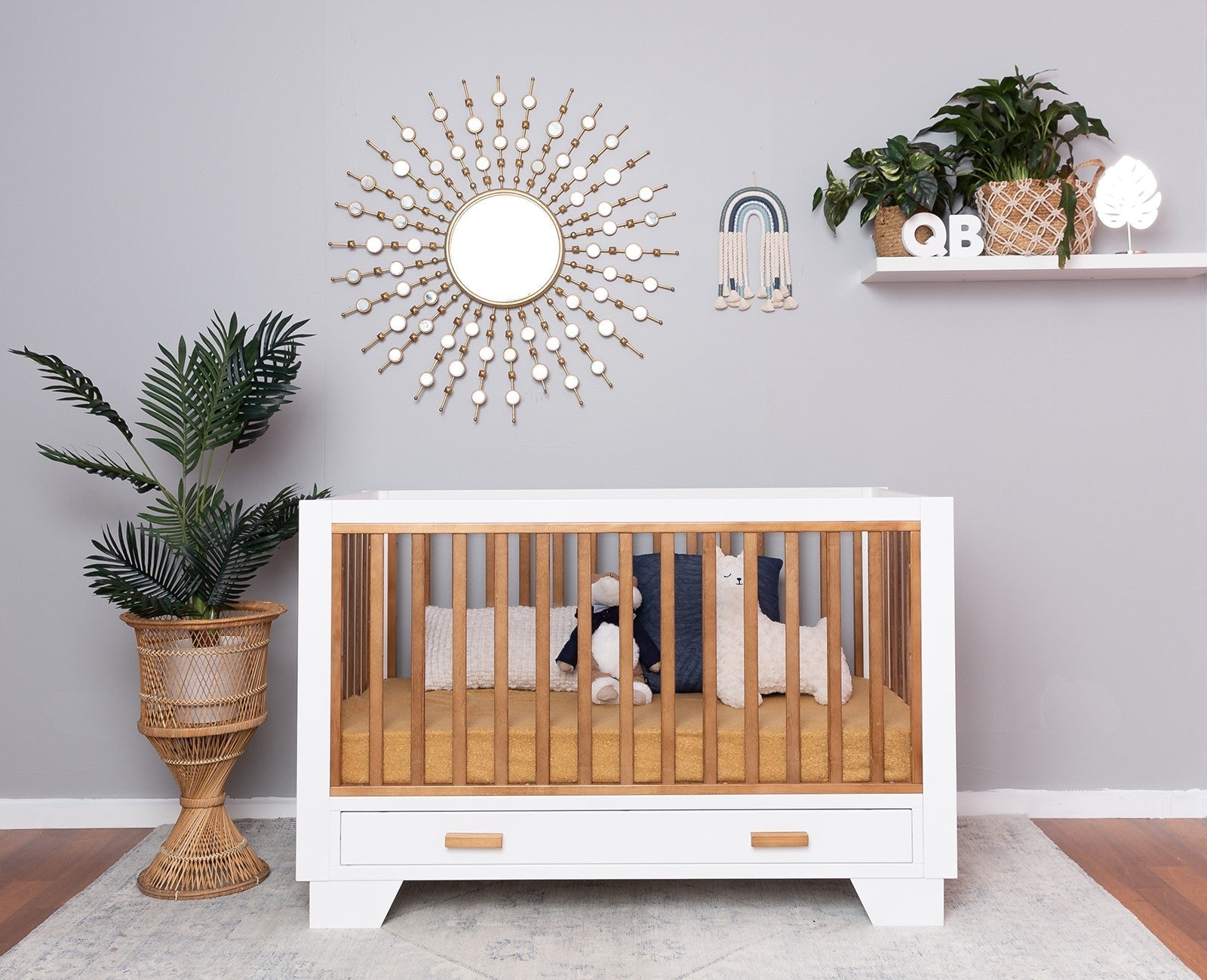 Two Tone Cot White