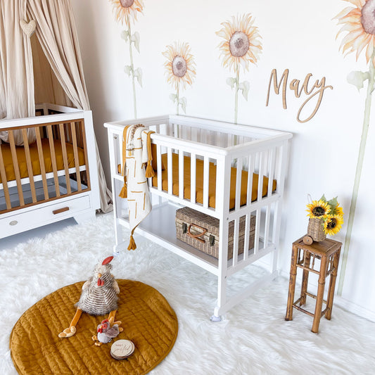 Bedside Bassinet with Mattress - White