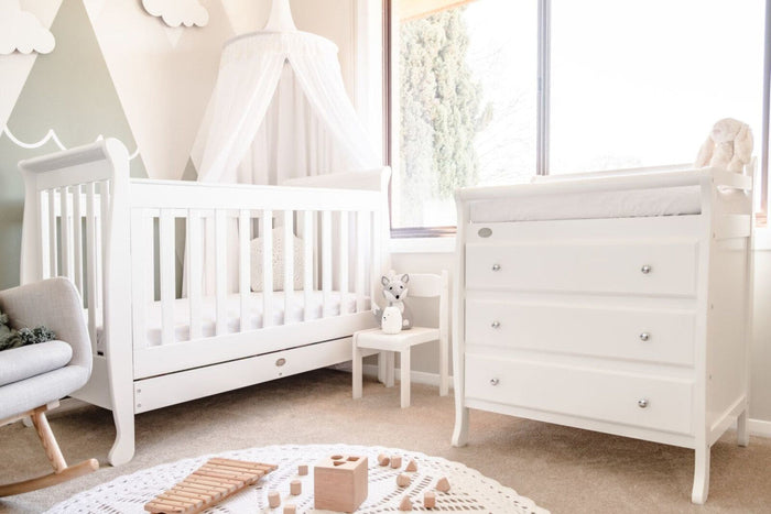 5-in-1 Sleigh Cot Compact Nursery Set