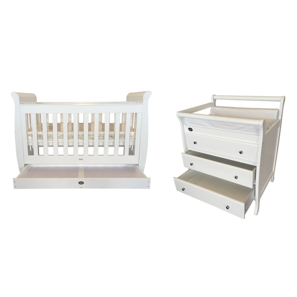 Cloud 9 5-in-1 Sleigh Cot Compact Nursery Set - view 4