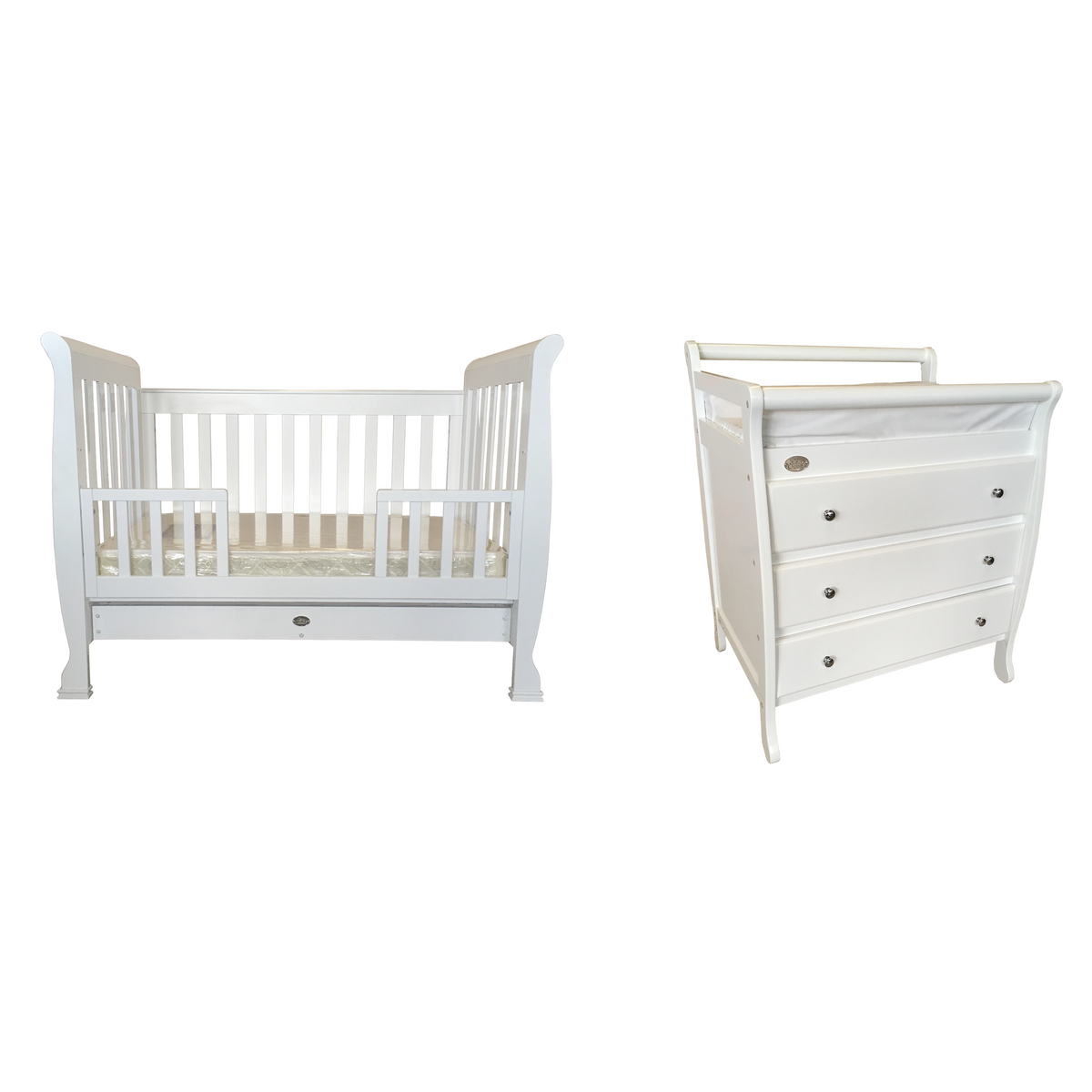 Cloud 9 5-in-1 Sleigh Cot Compact Nursery Set - view 5
