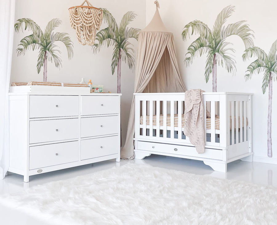Cloud 9 Contemporary Cot with 6 Drawer Nursery Bundle