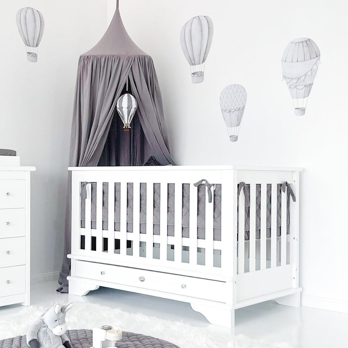 Contemporary Cot - White