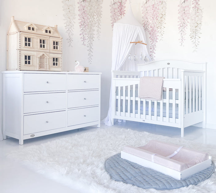 Heritage Cot, Mattress & 6 Drawer Nursery Bundle