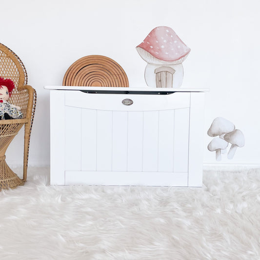 Quirky Bubba Wooden Toy Box - White