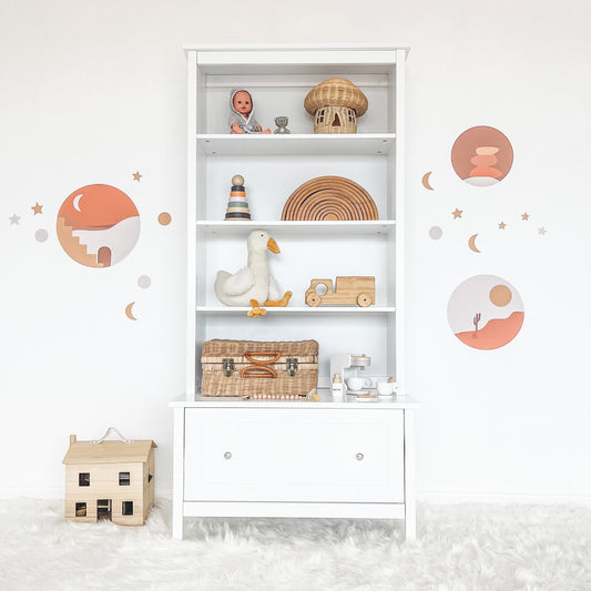 Tall Toy Shelf - White