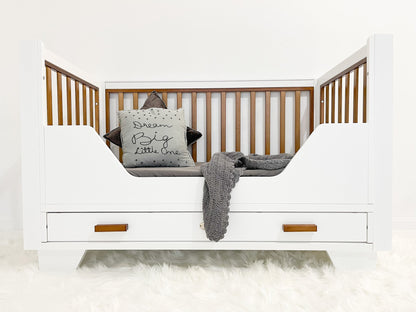 Two Tone cot toddler rail