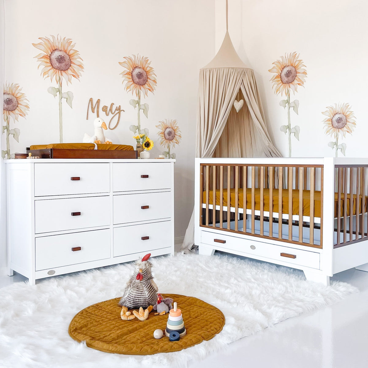 Cloud 9 Two Tone Cot & 6 Drawer Nursery Bundle - view 1