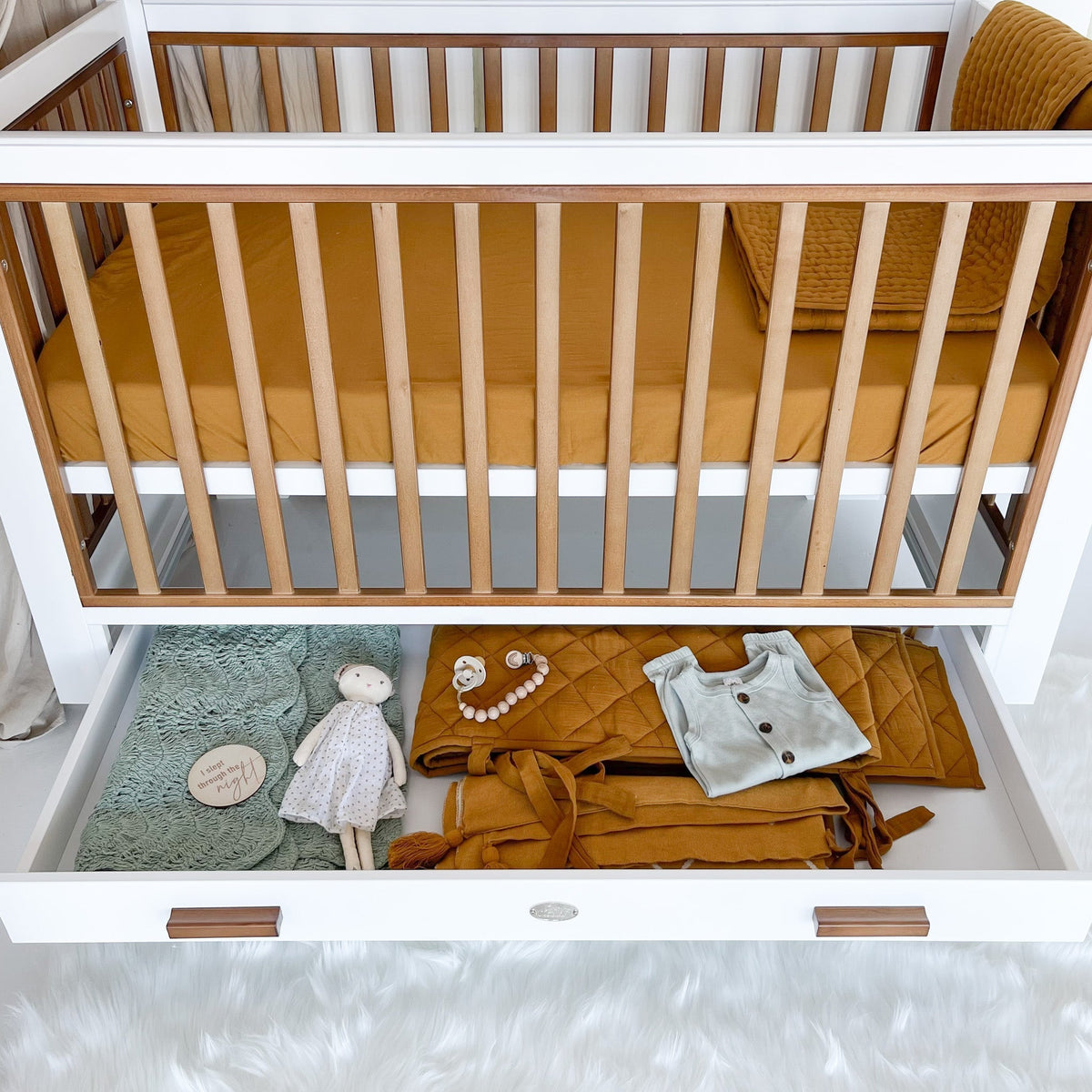 Cloud 9 Two Tone Cot & 6 Drawer Nursery Bundle - view 4