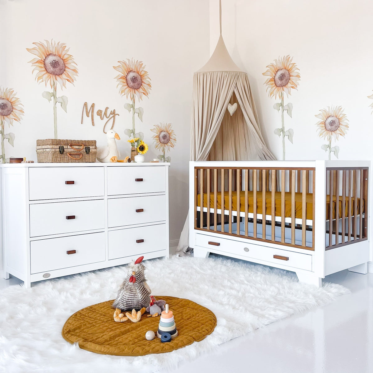 Cloud 9 Two Tone Cot & 6 Drawer Nursery Bundle - view 7