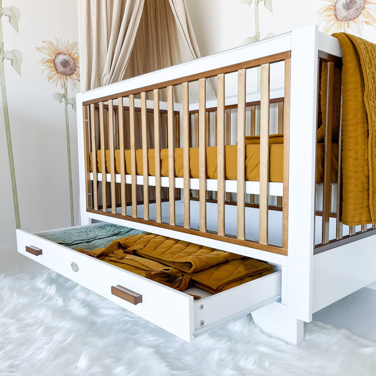 Two Tone Cot trundle drawer